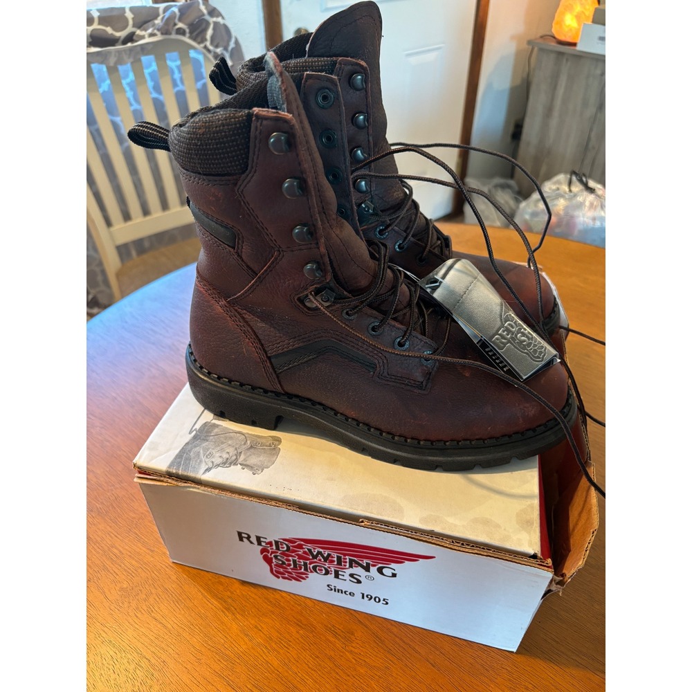 Red Wing 938 Mens Brown Leather EH Electrical Hazard Work Boots USA Made 8.5 D
